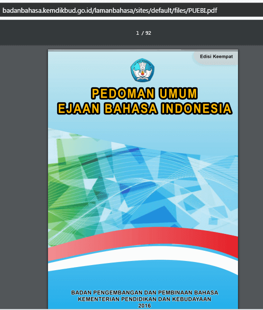 Materi Ejaan Bahasa Indonesia Puebi - Guru Paud